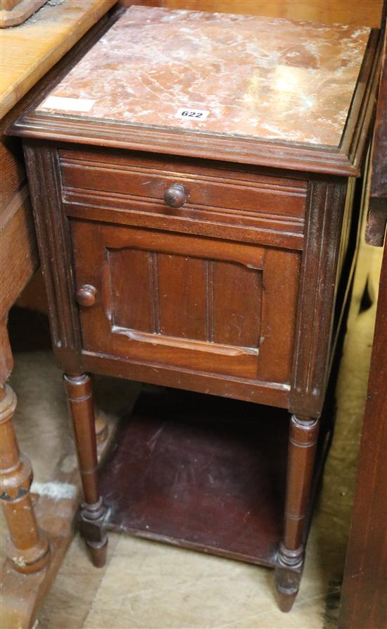 Night cupboard with pink marble top